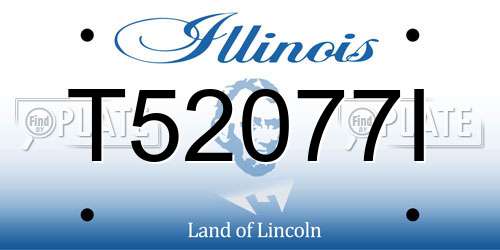 T52077I Illinois License Plate