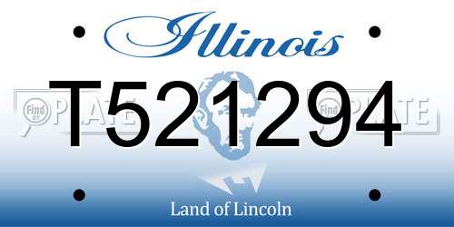 T521294 Illinois License Plate
