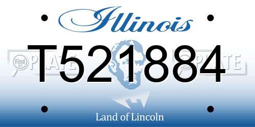 T521884 Illinois License Plate