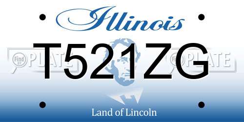 T521ZG Illinois License Plate