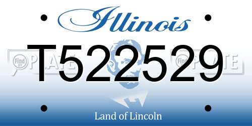 T522529 Illinois License Plate
