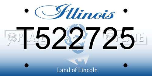 T522725 Illinois License Plate