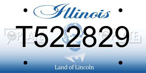 T522829 Illinois License Plate