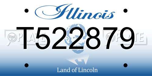 T522879 Illinois License Plate
