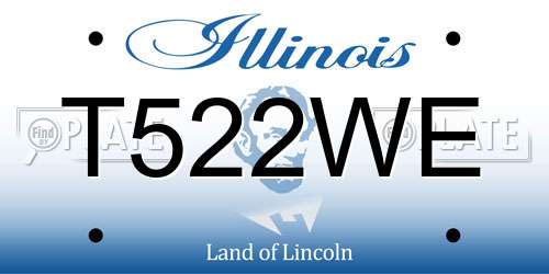 T522WE Illinois License Plate
