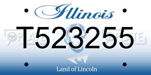 T523255 Illinois License Plate