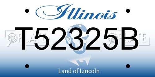 T52325B Illinois License Plate