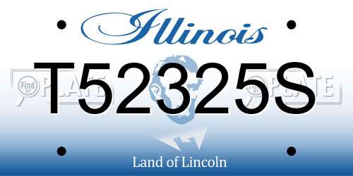 T52325S Illinois License Plate