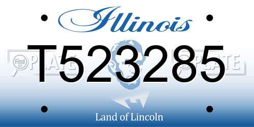 T523285 Illinois License Plate