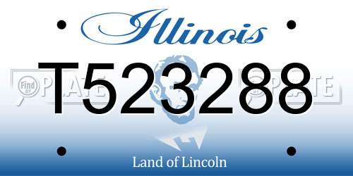 T523288 Illinois License Plate