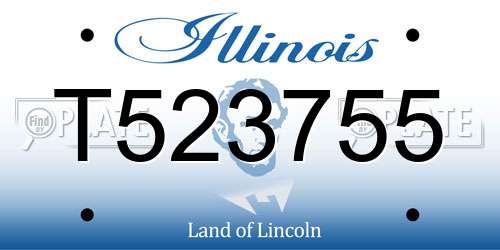 T523755 Illinois License Plate