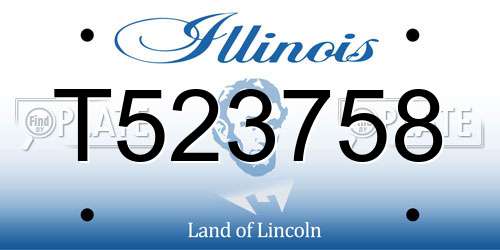 T523758 Illinois License Plate