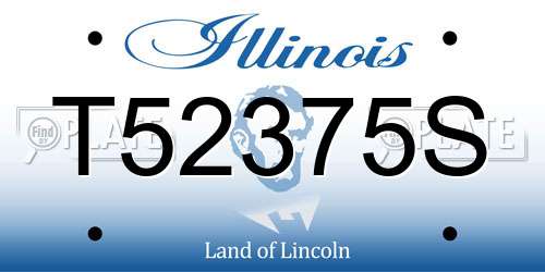 T52375S Illinois License Plate