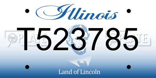T523785 Illinois License Plate