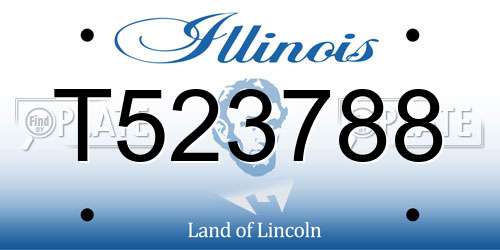 T523788 Illinois License Plate