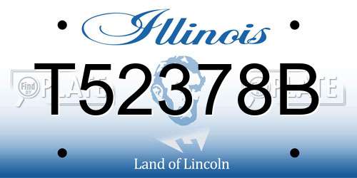 T52378B Illinois License Plate