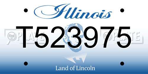 T523975 Illinois License Plate