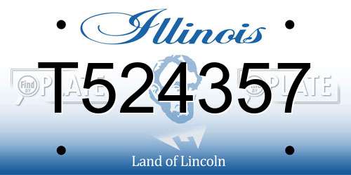 T524357 Illinois License Plate