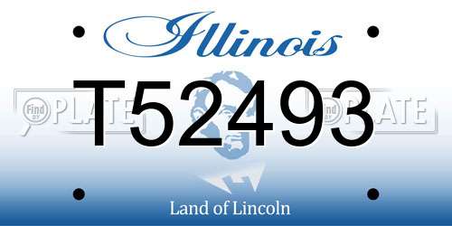 T52493 Illinois License Plate