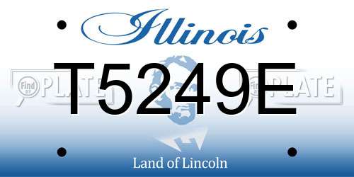 T5249E Illinois License Plate