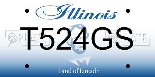 T524GS Illinois License Plate