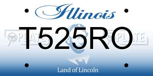 T525RO Illinois License Plate