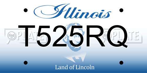 T525RQ Illinois License Plate