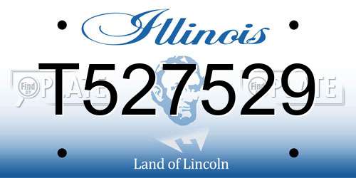 T527529 Illinois License Plate