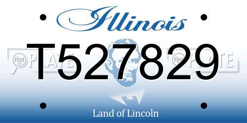 T527829 Illinois License Plate