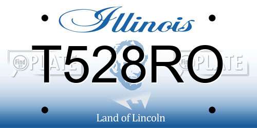 T528RO Illinois License Plate