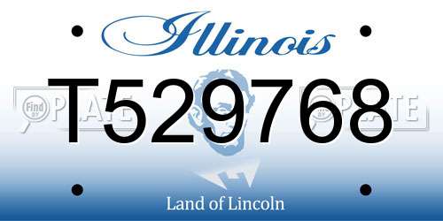 T529768 Illinois License Plate