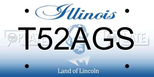 T52AGS Illinois License Plate
