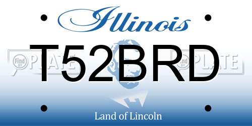 T52BRD Illinois License Plate