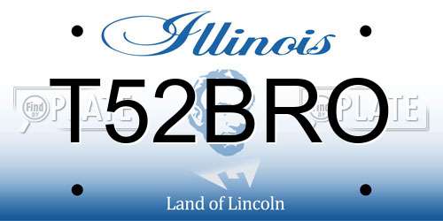 T52BRO Illinois License Plate