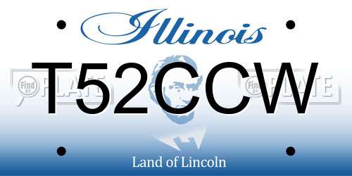 T52CCW Illinois License Plate