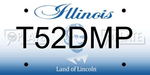T52DMP Illinois License Plate