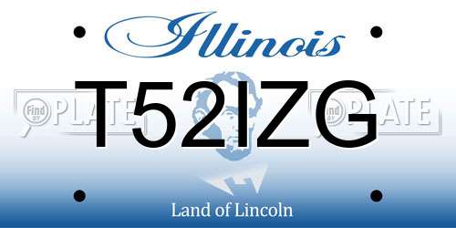 T52IZG Illinois License Plate