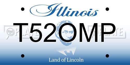 T52OMP Illinois License Plate