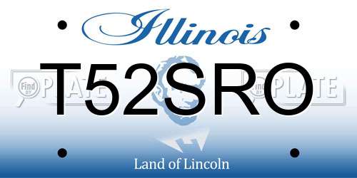 T52SRO Illinois License Plate