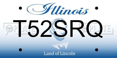 T52SRQ Illinois License Plate
