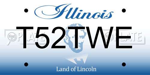 T52TWE Illinois License Plate