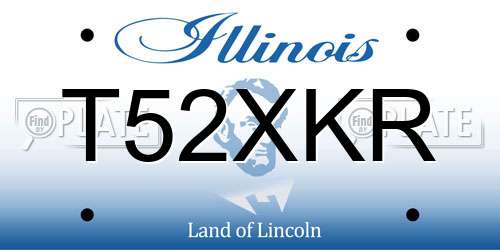 T52XKR Illinois License Plate