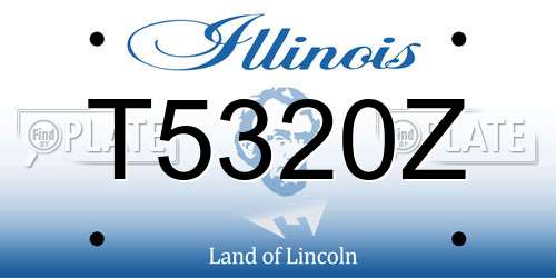 T5320Z Illinois License Plate