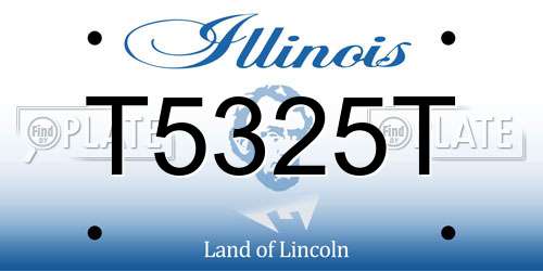 T5325T Illinois License Plate