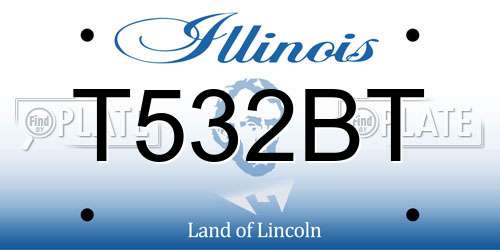 T532BT Illinois License Plate