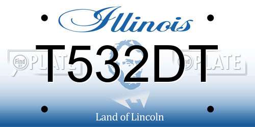 T532DT Illinois License Plate
