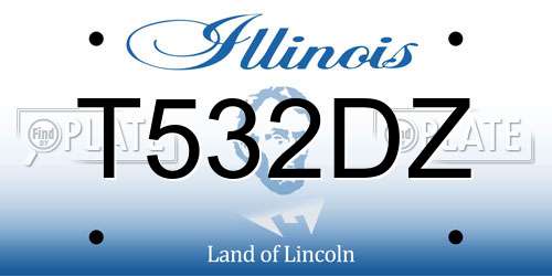T532DZ Illinois License Plate