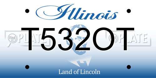 T532OT Illinois License Plate