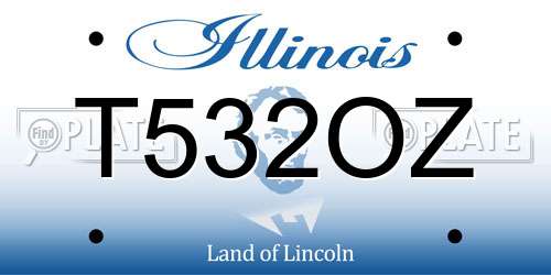 T532OZ Illinois License Plate