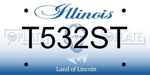 T532ST Illinois License Plate